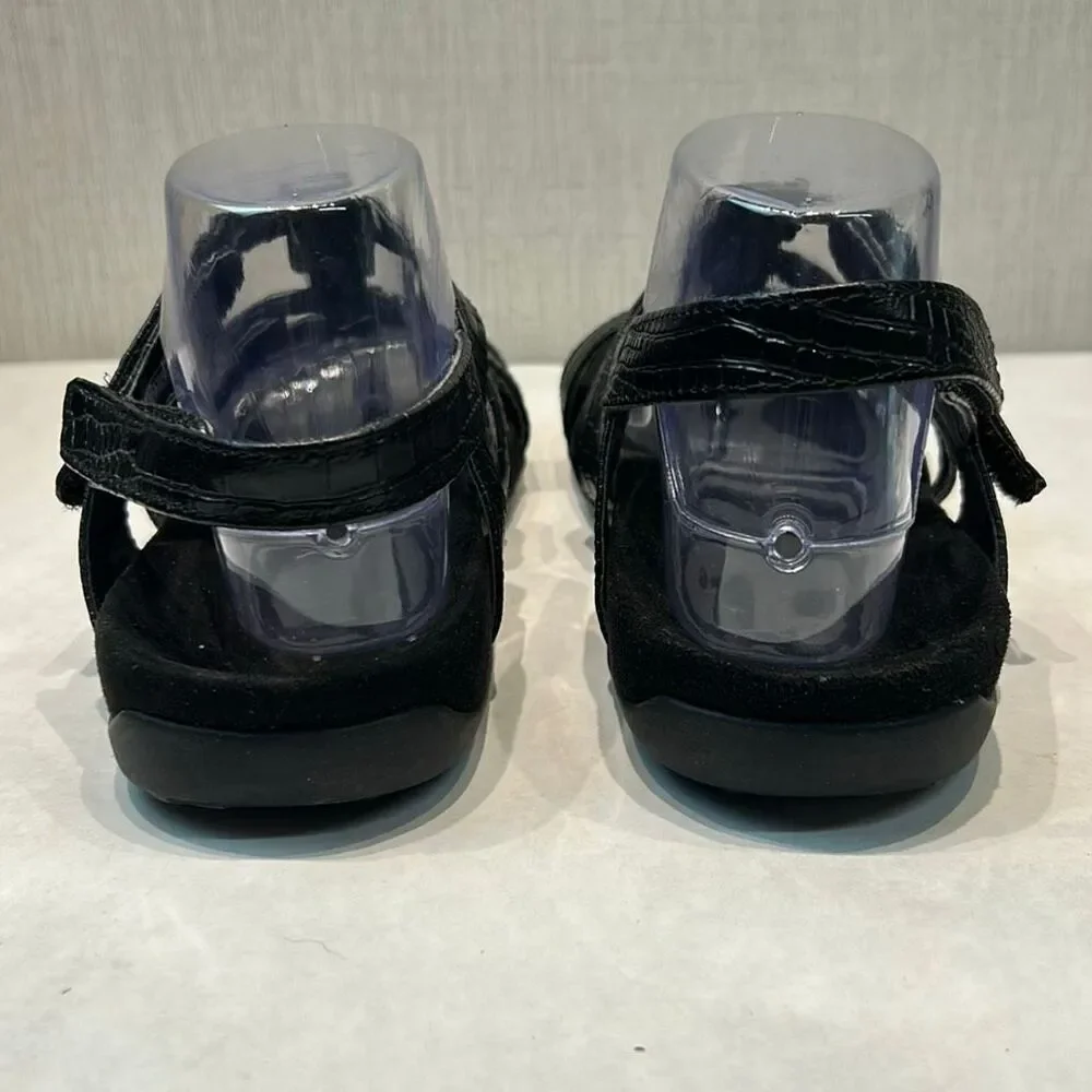 Vionic Womens Amber Backstrap Sandal Black Sz 8 Adjustable Orthotic Arch Support
